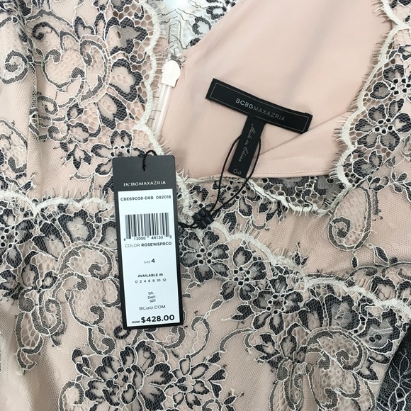 BCBGMaxAzria | Cascading Floral Lace Maxi Dress - Picture 4 of 5